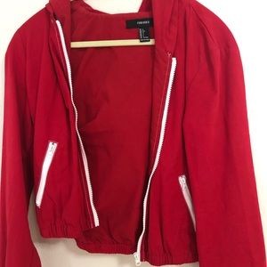 Forever 21 red windbreaker NEVER WORN